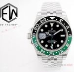 New Left-Handed Rolex GMT-Master II 3186 904L Jubilee Strap Sprite Bezel